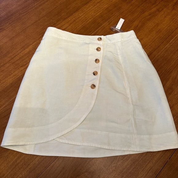 Madewell Linen-Blend Tulip-Hem Mini Skirt: Earth-Dyed Edition Size 4 NWT - Picture 2 of 8